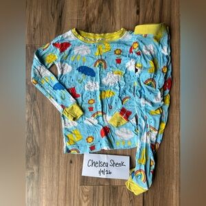 Little Sleepies Blue Weather Print Pajama Set